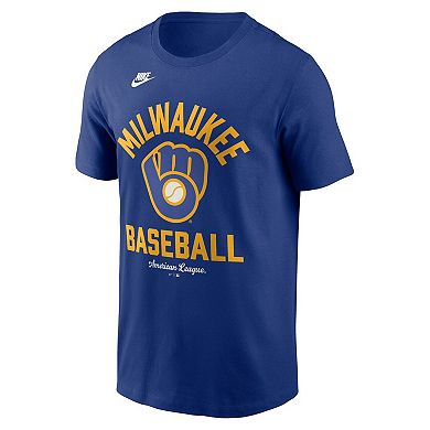 Men's Nike Royal Milwaukee Brewers Cooperstown Collection T-Shirt