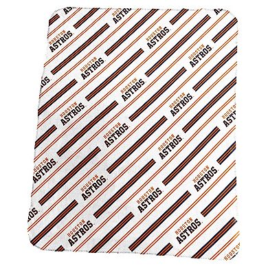 Houston Astros Classic Vertical Stripe Fleece Throw Blanket