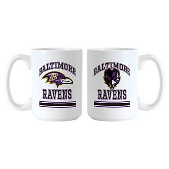 Baltimore Ravens 15oz. Current & Throwback Mug Set