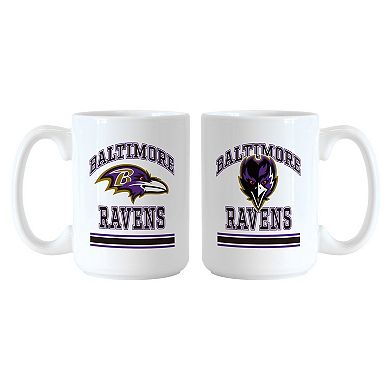 Baltimore Ravens 15oz. Current & Throwback Mug Set