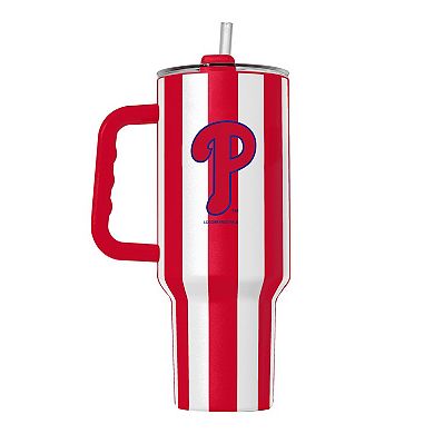 Logo Brands Philadelphia Phillies 40oz Vertical Stripe Powder Coat Tumbler