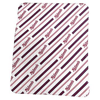 Washington Nationals Classic Vertical Stripe Fleece Throw Blanket
