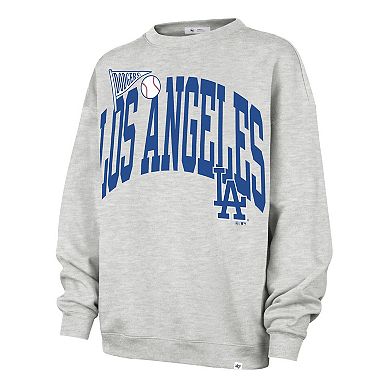 Women's '47 Gray Los Angeles Dodgers Arched Icon Oversized Sweatshirt