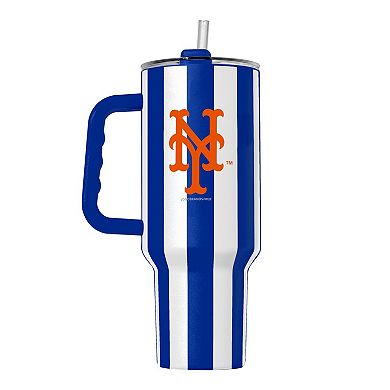 Logo Brands New York Mets 40oz Vertical Stripe Powder Coat Tumbler