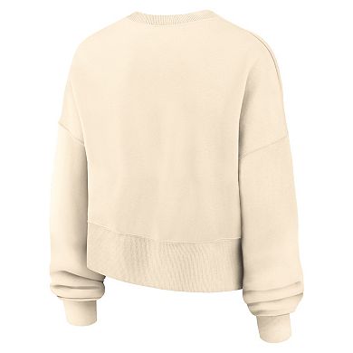 Women's Nike Natural Chicago Bears Oversized Legacy Arch Phoenix Fleece Sweatshirt