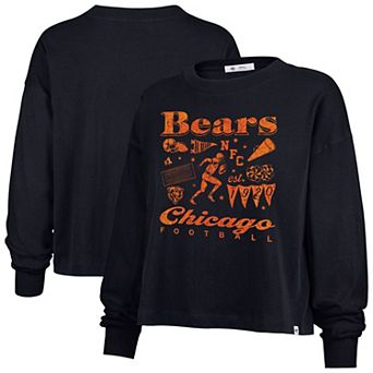 Women's '47 Navy Chicago Bears Team Collage Sydney Long Sleeve T-Shirt
