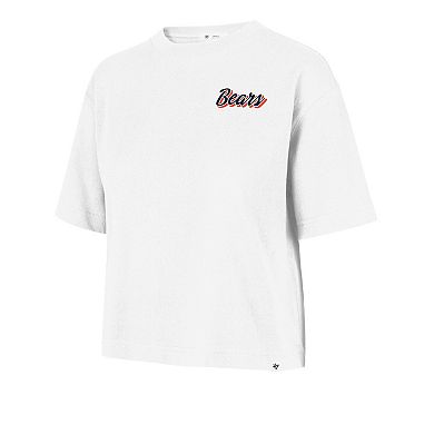 Women's '47 White Chicago Bears Collage Script Reed City T-Shirt
