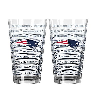 Logo Brands New England Patriots Two-Pack Chant Fade 16oz. Pint Glass Set