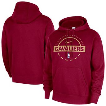 Men's Nike Wine Cleveland Cavaliers 2025/26 Authentic Practice Club Pullover Hoodie