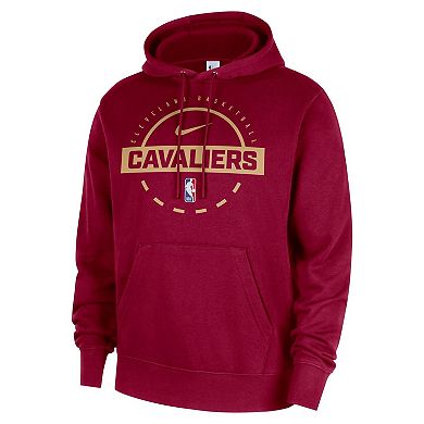 Men's Nike Wine Cleveland Cavaliers 2025/26 Authentic Practice Club Pullover Hoodie