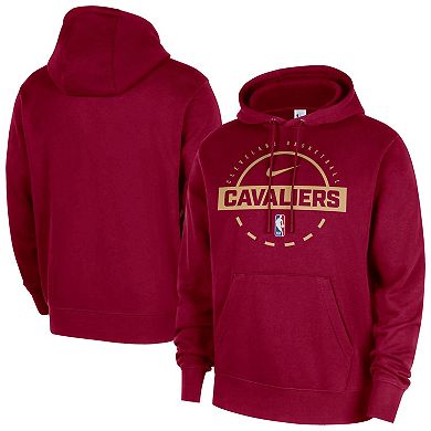 Men's Nike Wine Cleveland Cavaliers 2025/26 Authentic Practice Club Pullover Hoodie