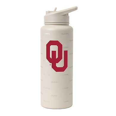 Logo Brands Oklahoma Sooners 34oz. Sand Ghost Quencher Bottle