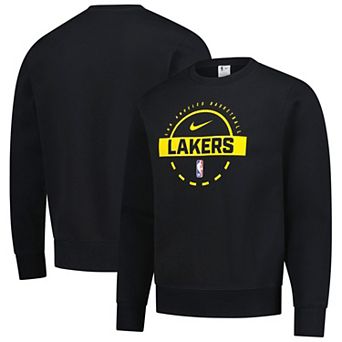 Men's Nike Black Los Angeles Lakers 2025/26 Authentic Practice Club Sweatshirt
