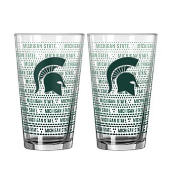 Logo Brands Michigan State Spartans Two-Pack State Chant Fade 16oz. Pint Glass Set