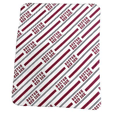 Boston Red Sox Classic Vertical Stripe Fleece Throw Blanket
