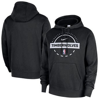 Men's Nike Black Minnesota Timberwolves 2025/26 Authentic Practice Club Pullover Hoodie