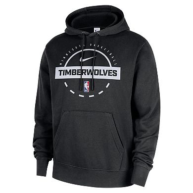 Men's Nike Black Minnesota Timberwolves 2025/26 Authentic Practice Club Pullover Hoodie