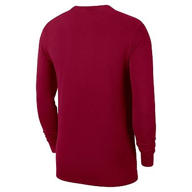 Men's Nike Wine Cleveland Cavaliers Authentic Long Sleeve Practice T-Shirt