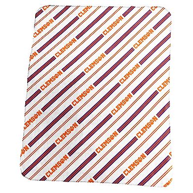 Clemson Tigers Classic Vertical Stripe Fleece Throw Blanket