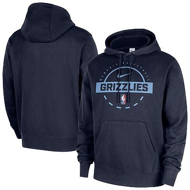 Men's Nike Navy Memphis Grizzlies 2025/26 Authentic Practice Club Pullover Hoodie