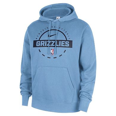 Men's Nike Light Blue Memphis Grizzlies 2025/26 Authentic Practice Club Pullover Hoodie