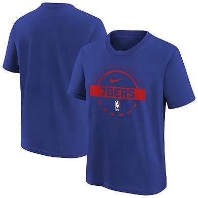 Youth Nike Royal Philadelphia 76ers Practice T-Shirt