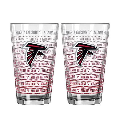 Logo Brands Atlanta Falcons Two-Pack Chant Fade 16oz. Pint Glass Set