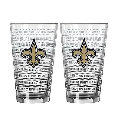 Logo Brands New Orleans Saints Two-Pack Chant Fade 16oz. Pint Glass Set