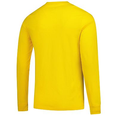 Men's Nike Gold Indiana Pacers Authentic Long Sleeve Practice T-Shirt