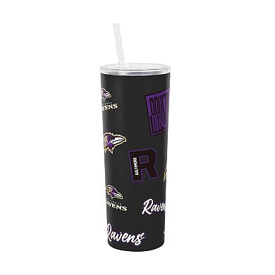 Logo Brands Baltimore Ravens 30oz Dreamweave Straw Tumbler