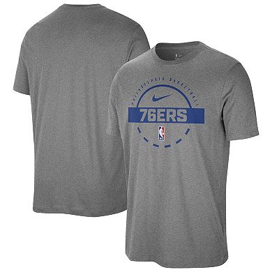Men's Nike Charcoal Philadelphia 76ers Authentic Practice T-Shirt