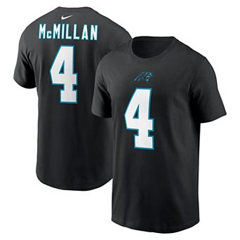 Men's Nike Tetairoa McMillan Black Carolina Panthers Name & Number T-Shirt