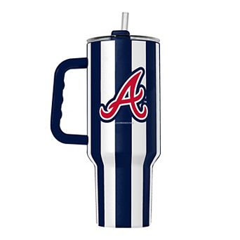 Logo Brands Atlanta Braves 40oz Vertical Stripe Powder Coat Tumbler