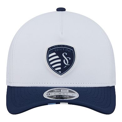 Men's New Era White Sporting Kansas City 2026 MLS Kick Off 9FORTY M-Crown A-Frame Adjustable Hat