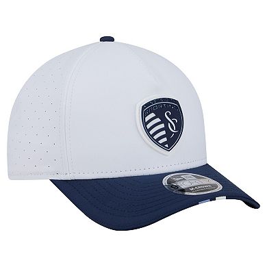Men's New Era White Sporting Kansas City 2026 MLS Kick Off 9FORTY M-Crown A-Frame Adjustable Hat