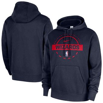 Men's Nike Navy Washington Wizards 2025/26 Authentic Practice Club Pullover Hoodie