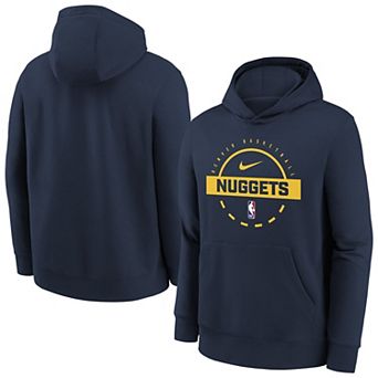 Youth Nike Navy Denver Nuggets 2025/26 Club Fleece Practice Hoodie