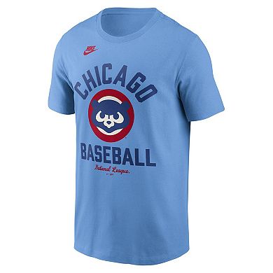 Men's Nike Light Blue Chicago Cubs Cooperstown Collection T-Shirt