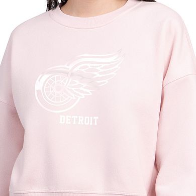 Women's Starter Pink Detroit Red Wings Boxy Cropped Sweatshirt