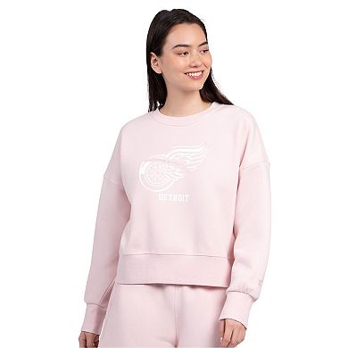 Women's Starter Pink Detroit Red Wings Boxy Cropped Sweatshirt