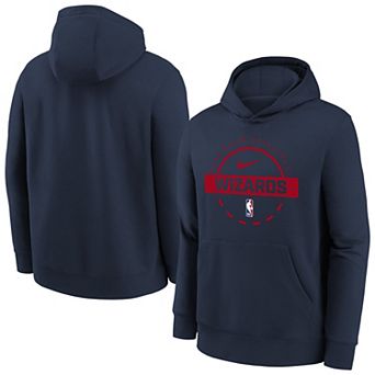 Youth Nike Navy Washington Wizards 2025/26 Club Fleece Practice Hoodie