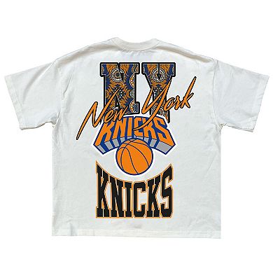 Men's Cream New York Knicks Team City Collection Premium T-Shirt