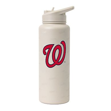 Logo Brands Washington Nationals 34oz. Sand Ghost Quencher Bottle