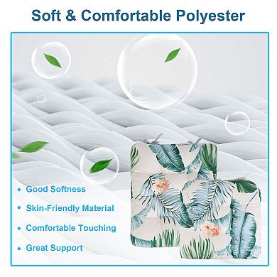 2PCS Waterproof Rocking Chair Cushion Set with Ties