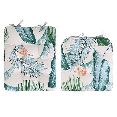 2PCS Waterproof Rocking Chair Cushion Set with Ties