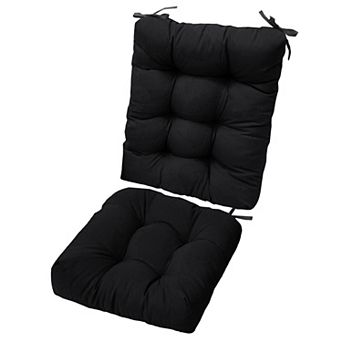 2 pc Waterproof Rocking Chair Cushion Set with Ties
