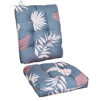 2 pc Waterproof Rocking Chair Cushion Set with Ties