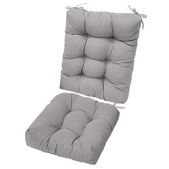 2 pc Waterproof Rocking Chair Cushion Set with Ties