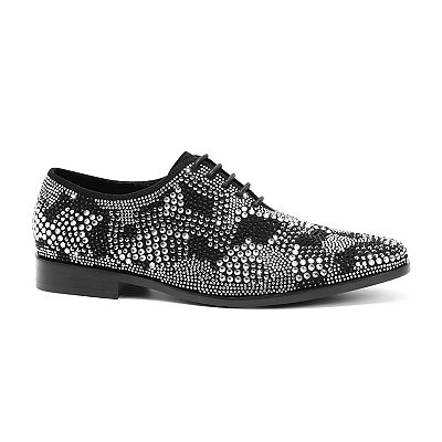 Men's Dress Shoes Rhinestone Lace-Up Oxfords Round Toe Party & Prom Formal Footwear