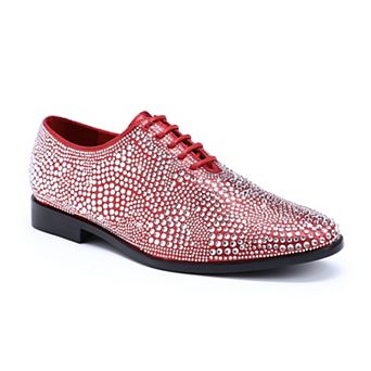 Men's Dress Shoes Rhinestone Lace-Up Oxfords Round Toe Party & Prom Formal Footwear
